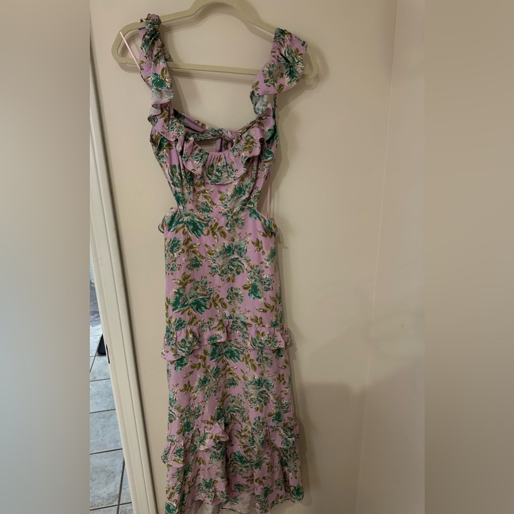 Astr Lilac floral summer dress